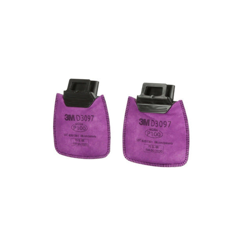 3M Secure Click P100 particulate filter with nuisance level organic vapor relief, magenta (D3097) (7100213150) (1 Pair)  - (50Pack) - 2