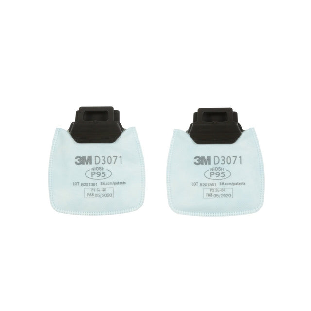 3M D3071 Secure Click Particulate Filter, P95, NIOSH Approved, Dual-Flow (7100213358) (1 Pair)  - (50Pack)