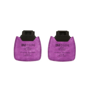 3M D3096 Secure Click P100 Particulate Respirator Filter with Nuisance Level Acid Gas Relief Dual-Flow, Magenta (7100213425)  - (50 Pack)