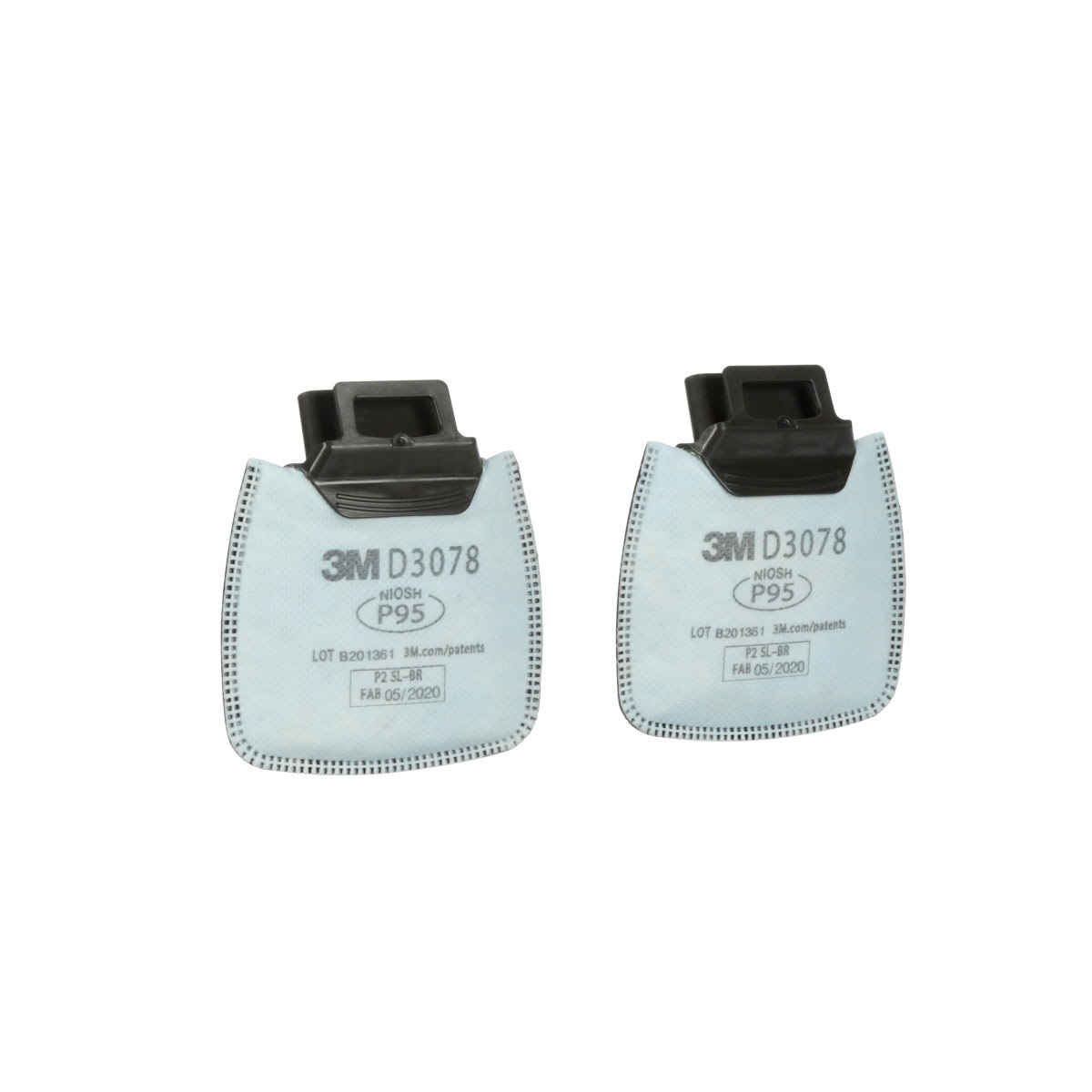 3M D3078 Secure Click Particulate Filter P95 with Nuisance Level Organic Vapor/Acid Gas Relief (7100213435) (1 Pair)  - (50 Pack) - 3
