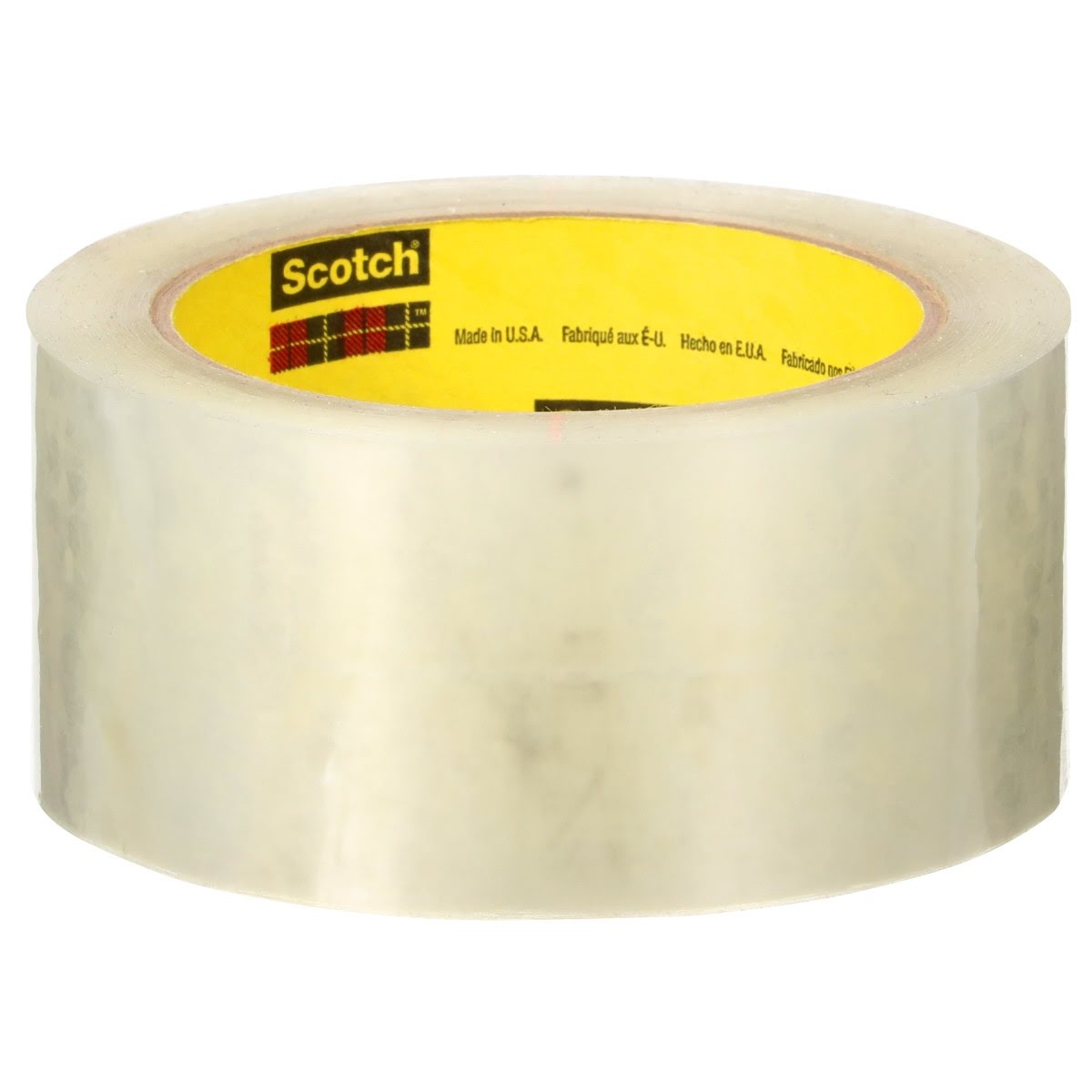 3M 375+ Scotch High Tack Box Sealing Tape, Hot Melt Adhesive, Polypropylene Film Backing, Clear, 48 mm x 50 m (7100215092) (36 Pack)
