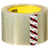 3M 375+ Scotch High Tack Box Sealing Tape, Hot Melt Adhesive, Clear, 72 mm x 50 m (7100215467) (24 Pack)