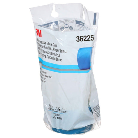 3M 321U Stikit Blue Abrasive Sheet Roll, 320 Grit, PSA, No Hole, 2-3/4 in x 45 yd (36225) (7100216685)  - (5Pack) - 5