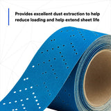 3M 321U 36195 Hookit Blue Abrasive Sheet Roll, Multi-Hole, 320 Grit, 2-3/4 in x 13 yd, Automotive Sanding (7100219220)  - (4 Pack) - 4