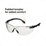 3M Scotchgard Solus 1000 Series Safety Glasses, Black Temples, Clear AF-AS Lens, Anti Fog Anti Scratch (S1501SGAF) (7100220751)  - (20Pack) - 4