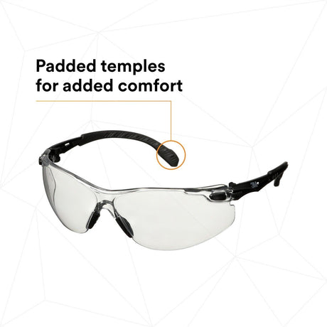 3M Scotchgard Solus 1000 Series Safety Glasses, Black Temples, Clear AF-AS Lens, Anti Fog Anti Scratch (S1501SGAF) (7100220751)  - (20Pack) - 4