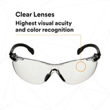 3M Scotchgard Solus 1000 Series Safety Glasses, Black Temples, Clear AF-AS Lens, Anti Fog Anti Scratch (S1501SGAF) (7100220751)  - (20Pack) - 5