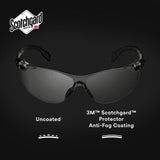 3M Scotchgard Solus 1000 Series Safety Glasses, Black Temples, Clear AF-AS Lens, Anti Fog Anti Scratch (S1501SGAF) (7100220751)  - (20Pack) - 8