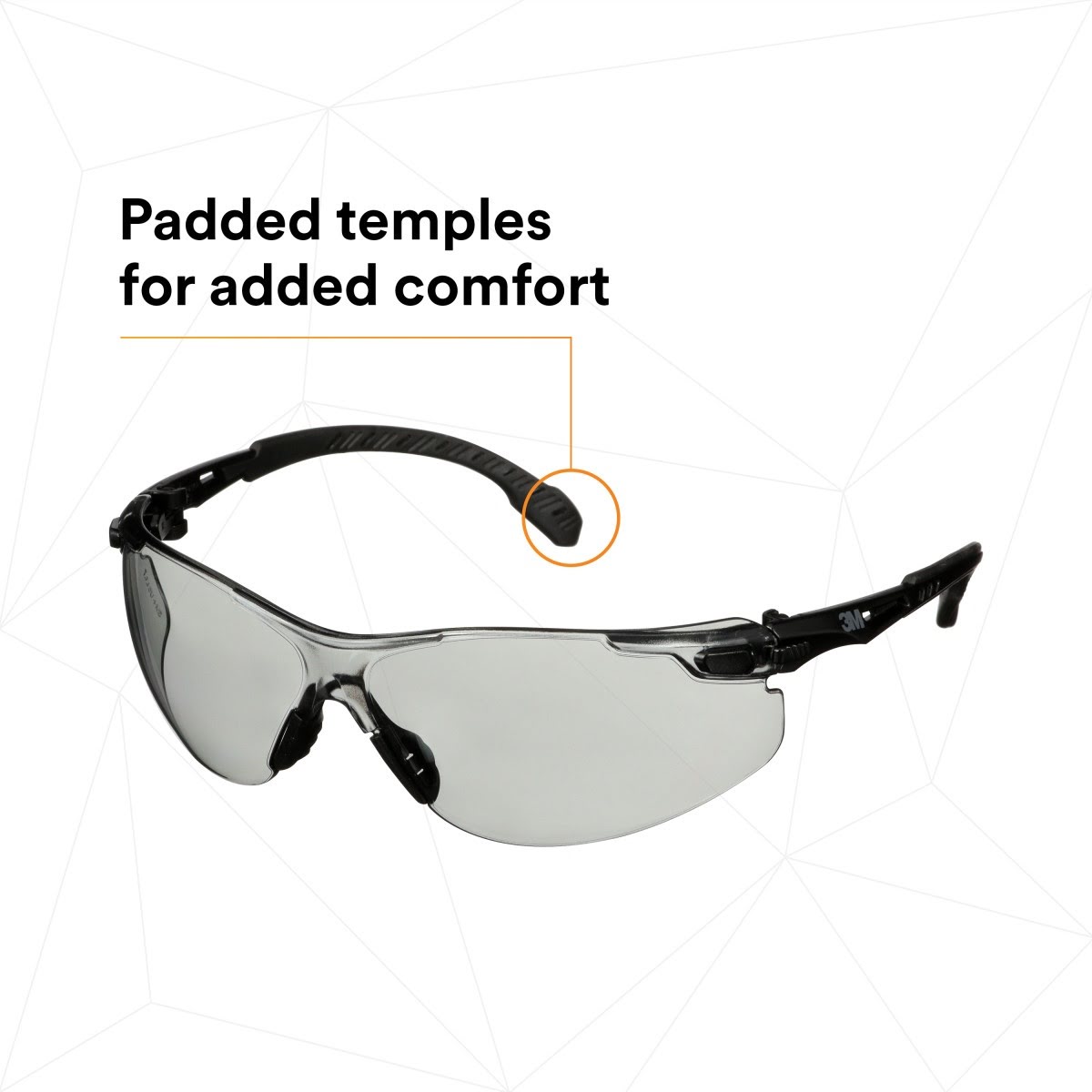 3M S1507SGAF Solus 1000 Series Safety Glasses, Black Temples, Indoor Outdoor Gray AF-AS Lens, Anti Fog Anti Scratch Coating (7100220752)  - (20 Pack) - 8