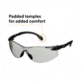 3M S1507SGAF Solus 1000 Series Safety Glasses, Black Temples, Indoor Outdoor Gray AF-AS Lens, Anti Fog Anti Scratch Coating (7100220752)  - (20 Pack) - 8