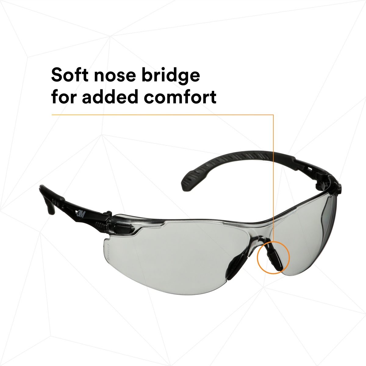 3M S1507SGAF Solus 1000 Series Safety Glasses, Black Temples, Indoor Outdoor Gray AF-AS Lens, Anti Fog Anti Scratch Coating (7100220752)  - (20 Pack) - 9