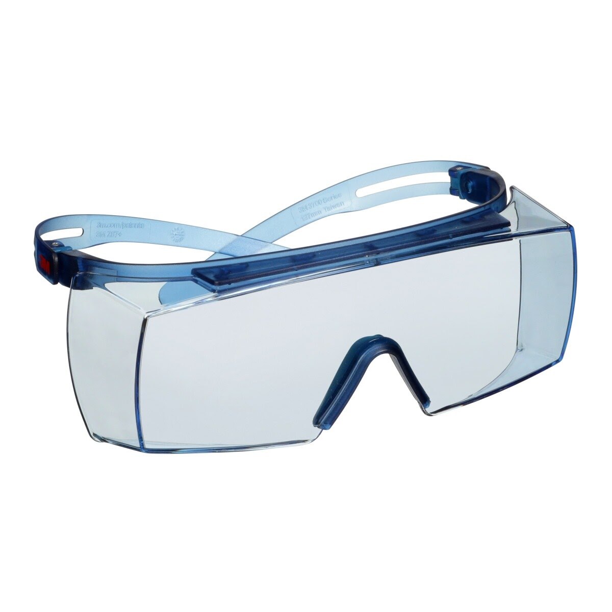 3M SF3704SGAF-BLU SecureFit 3700 Series, Blue Temples, Scotchgard Anti-Fog Coating, Light Blue OTG AF-AS lens (7100221209) (10 Pack)