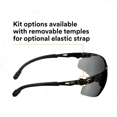 3M Solus 1000 Series Safety Glasses Kit, Black Frame, Gray Scotchgard Anti-Fog Lens (S1502SGAF-KT) (7100221211)  - (20Pack) - 4