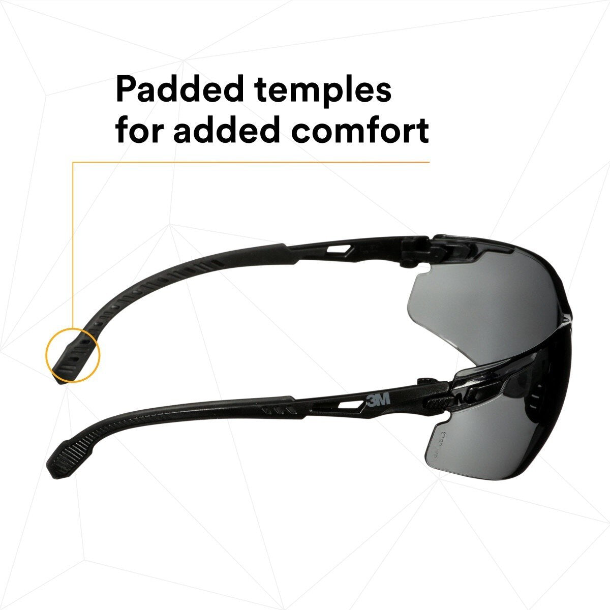 3M Solus 1000 Series Safety Glasses Kit, Black Frame, Gray Scotchgard Anti-Fog Lens (S1502SGAF-KT) (7100221211)  - (20Pack) - 5
