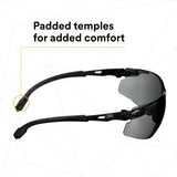 3M Solus 1000 Series Safety Glasses Kit, Black Frame, Gray Scotchgard Anti-Fog Lens (S1502SGAF-KT) (7100221211)  - (20Pack) - 5
