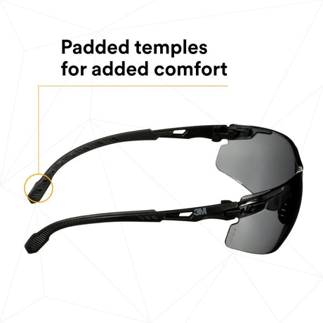 3M Solus 1000 Series Safety Glasses Kit, Black Frame, Gray Scotchgard Anti-Fog Lens (S1502SGAF-KT) (7100221211)  - (20Pack) - 5