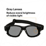 3M Solus 1000 Series Safety Glasses Kit, Black Frame, Gray Scotchgard Anti-Fog Lens (S1502SGAF-KT) (7100221211)  - (20Pack) - 6