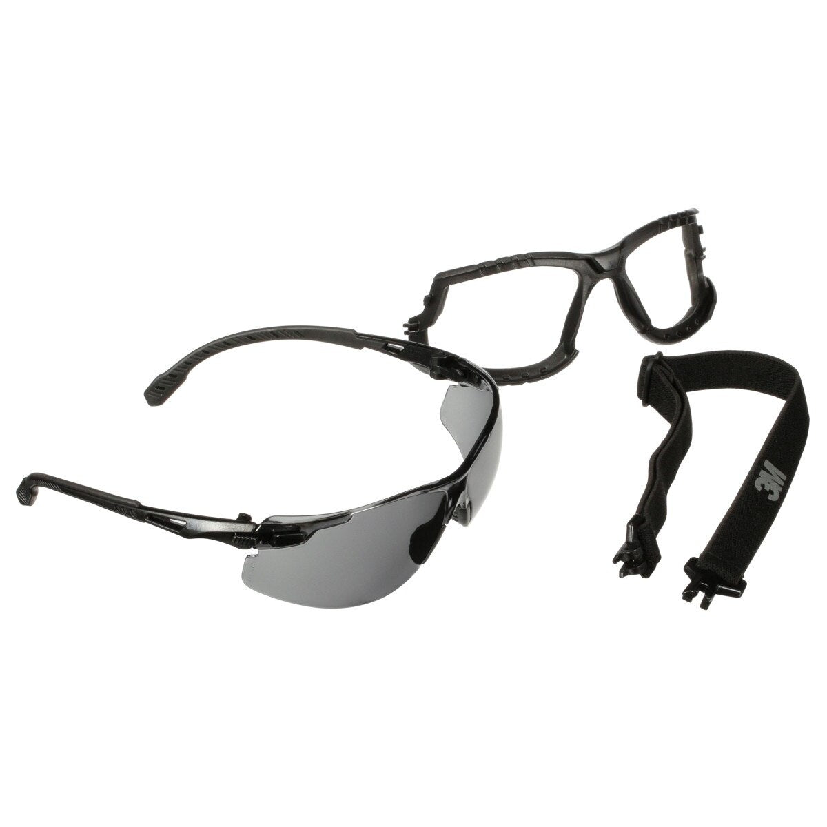 3M Solus 1000 Series Safety Glasses Kit, Black Frame, Gray Scotchgard Anti-Fog Lens (S1502SGAF-KT) (7100221211)  - (20Pack) - 10