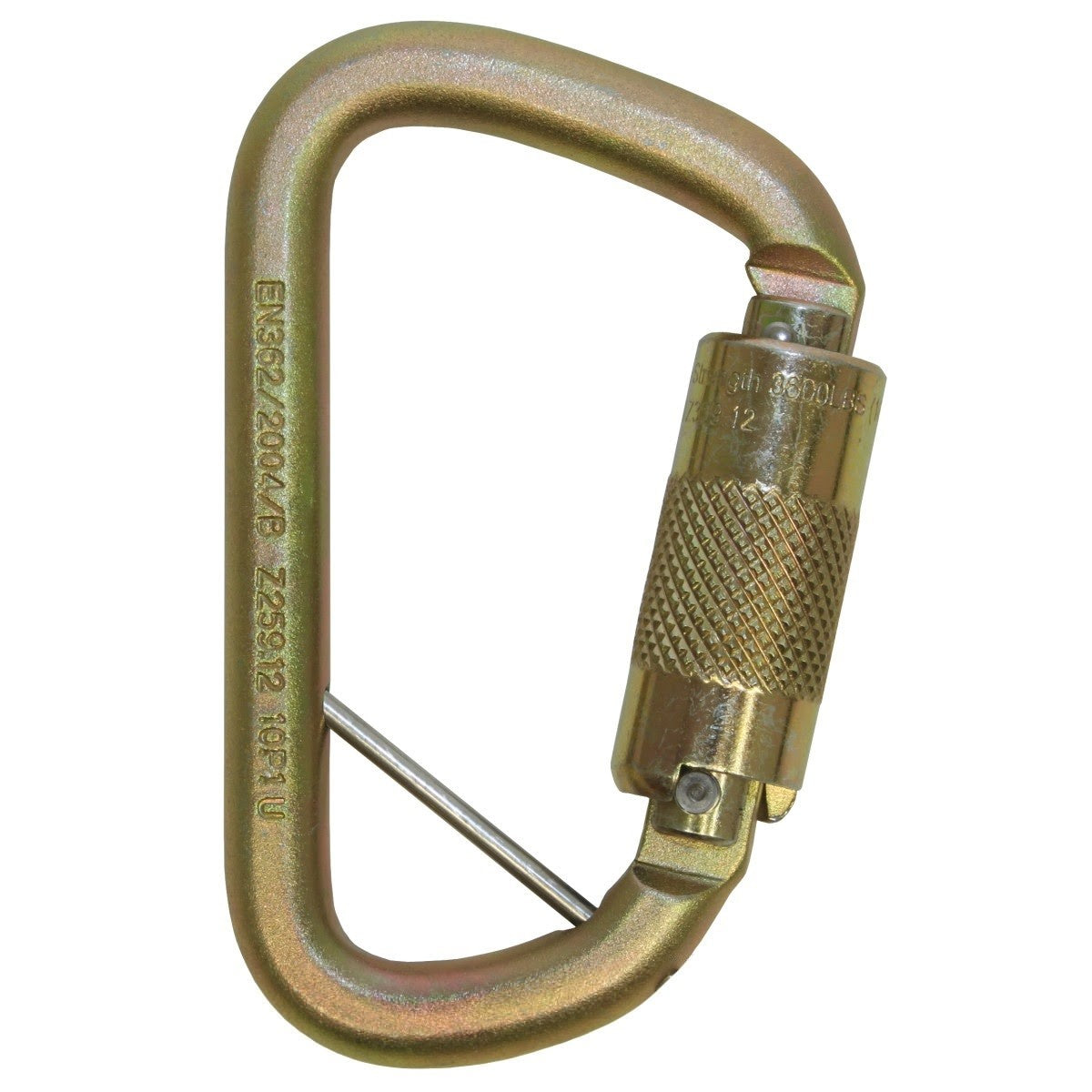 3M 2000117 Rollgliss Technical Rescue Offset D Fall Arrest Carabiner with Captive Eye, Gold, Medium (7100221696)
