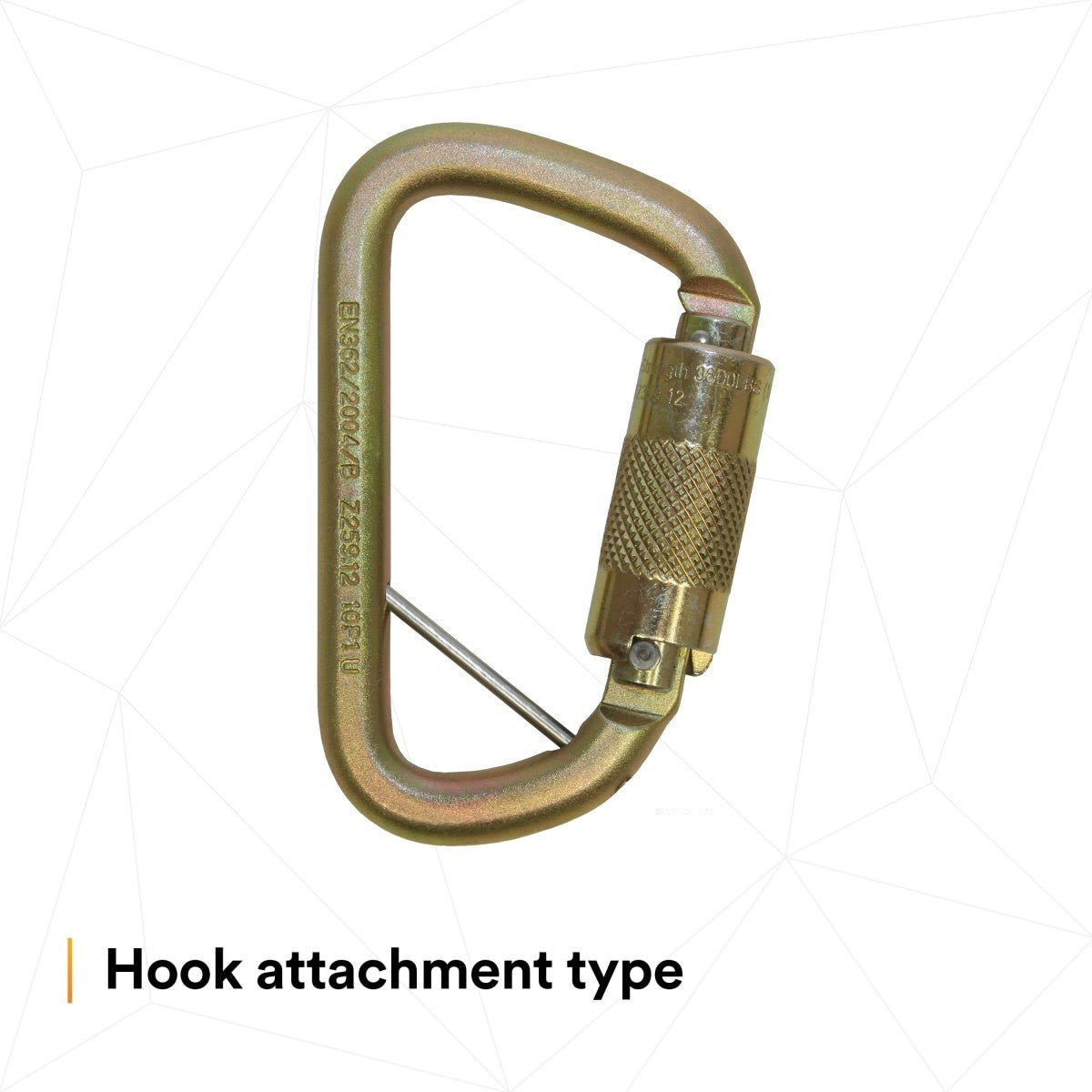3M 2000117 Rollgliss Technical Rescue Offset D Fall Arrest Carabiner with Captive Eye, Gold, Medium (7100221696) - 8