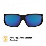 3M MXE1029AF-BLK 1000 Series Safety Glasses, Black Frame, Blue-Violet Mirror Lens, Anti-Fog Anti-Scratch Coating (7100222270)  - (20 Pack) - 4