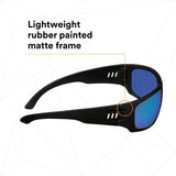3M MXE1029AF-BLK 1000 Series Safety Glasses, Black Frame, Blue-Violet Mirror Lens, Anti-Fog Anti-Scratch Coating (7100222270)  - (20 Pack) - 5