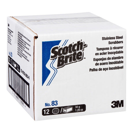 3M 83 Scotch-Brite Stainless Steel Scrubber, 1.20 oz (7100222525) (72 Pack) - 4