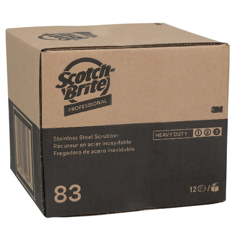 3M 83 Scotch-Brite Stainless Steel Scrubber, 1.20 oz (7100222525) (72 Pack) - 5