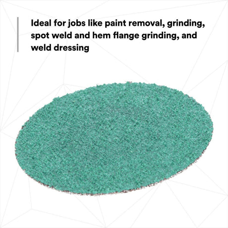 3M 36526 Green Corps Roloc Abrasive Disc 60 Grit Green 2 in (7100225150) (250 Pack) - 3
