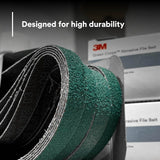 3M 36518 Green Corps Abrasive File Belt, 80 Grit, 1/2 in x 18 in, Green (7100226321) (100 Pack) - 8