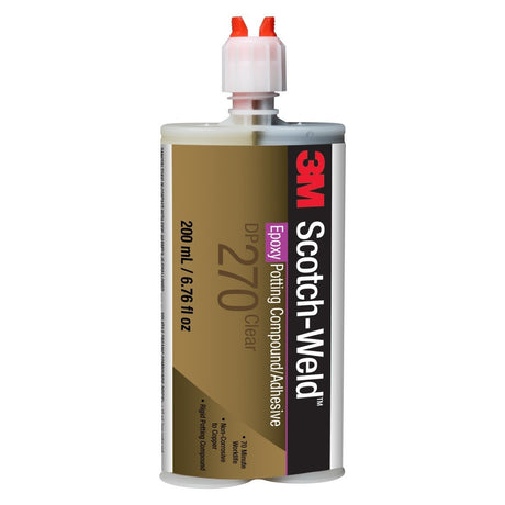 3M DP270 Scotch-Weld Epoxy Potting Compound, Clear, 200 mL Duo-Pak (87834) (7100228179)  - (12Pack)