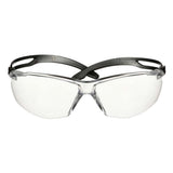 3M SF501AF-BLK Safety Glasses, 500 Series, Impact Rated ANSI Z87, Adjustable Ratchet Temples, Sporty Protective Eyewear, Anti-Fog Anti-Scratch Clear Lens, Black Frame (7100228736) (20 Pack)