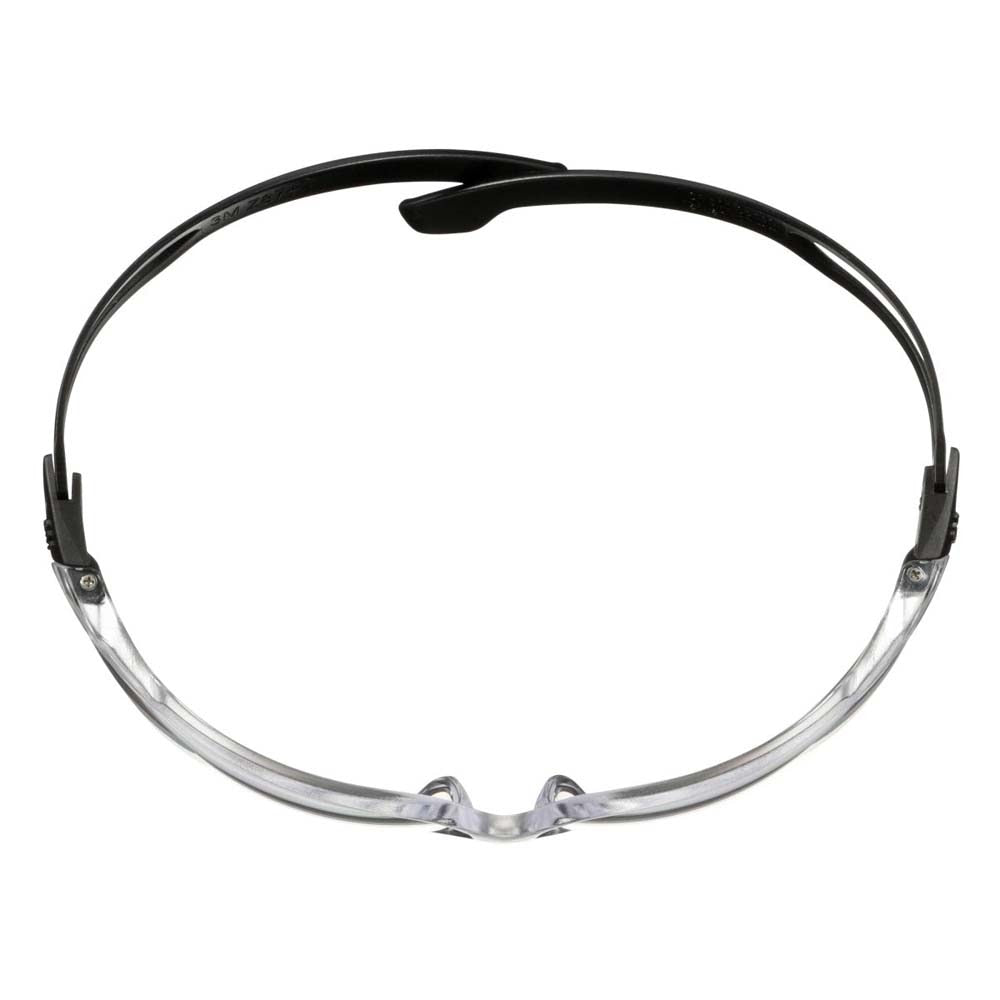 3M SF501AF-BLK Safety Glasses, 500 Series, Impact Rated ANSI Z87, Adjustable Ratchet Temples, Sporty Protective Eyewear, Anti-Fog Anti-Scratch Clear Lens, Black Frame (7100228736) (20 Pack) - 7
