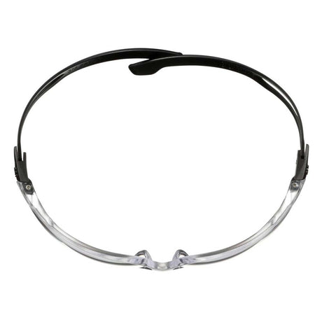 3M SF501AF-BLK Safety Glasses, 500 Series, Impact Rated ANSI Z87, Adjustable Ratchet Temples, Sporty Protective Eyewear, Anti-Fog Anti-Scratch Clear Lens, Black Frame (7100228736) (20 Pack) - 7