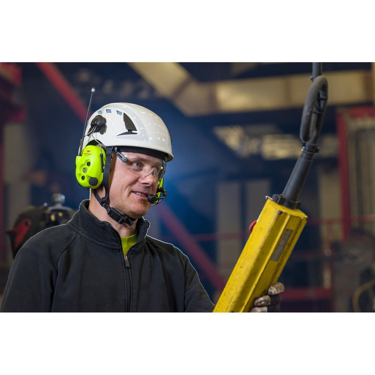 3M MT73H7P3E4610NA PELTOR LiteCom Plus Headset , Hearing Protector Attaches to Hard Hat, 2-Way Radio, Noise-Cancelling Speech Microphone, Hands-Free Protective Communication (7100228966) - 3