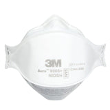 3M 9205+ BULK Aura N95 Particulate Respirator, Flat Fold 3-Panel, Standard Size, White, Individually Wrapped (7100232940) (440 Pack)