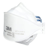 3M 9205+ BULK Aura N95 Particulate Respirator, Flat Fold 3-Panel, Standard Size, White, Individually Wrapped (7100232940) (440 Pack) - 3