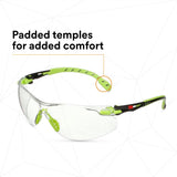 3M S1201SGAF-TKT Solus Safety Glasses Anti Fog Clear Lens Green Black Frame with Gasket and Strap (7100233038)  - (20 Pack) - 5
