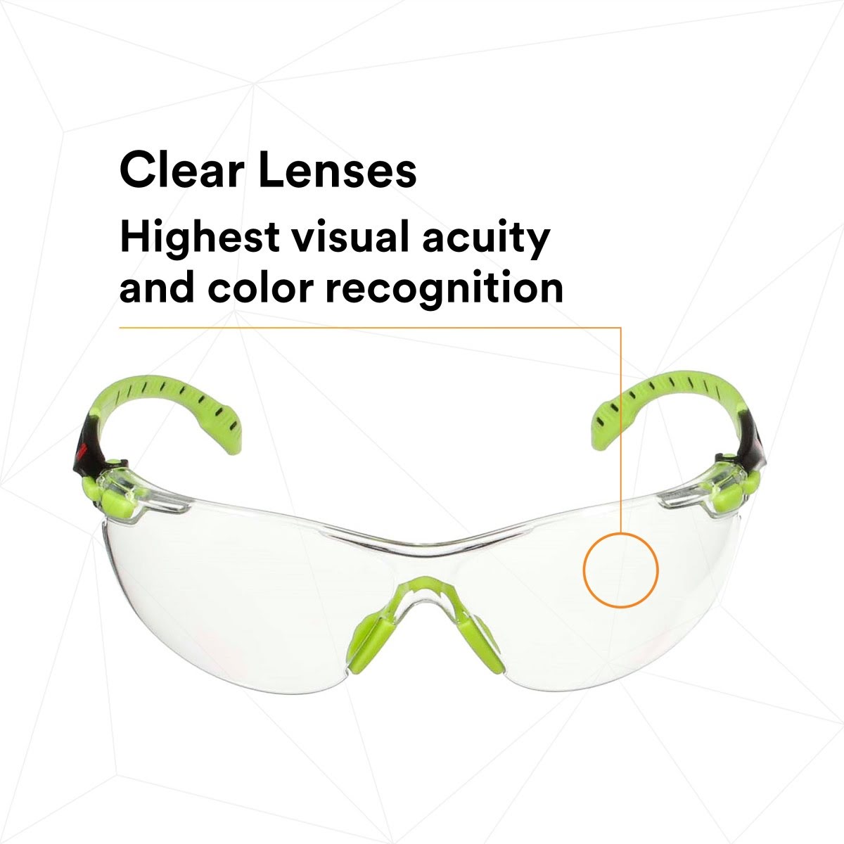 3M S1201SGAF-TKT Solus Safety Glasses Anti Fog Clear Lens Green Black Frame with Gasket and Strap (7100233038)  - (20 Pack) - 7