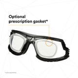 3M S1201SGAF-TKT Solus Safety Glasses Anti Fog Clear Lens Green Black Frame with Gasket and Strap (7100233038)  - (20 Pack) - 10