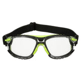 3M S1201SGAF-TSKT Solus 1000 Series Safety Glasses, Green/Black, Scotchgard Anti-Fog Coating, Clear Lens, TPE Gasket and Strap (7100234544)  - (20 Pack)