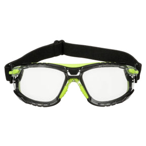 3M S1201SGAF-TSKT Solus 1000 Series Safety Glasses, Green/Black, Scotchgard Anti-Fog Coating, Clear Lens, TPE Gasket and Strap (7100234544)  - (20 Pack)