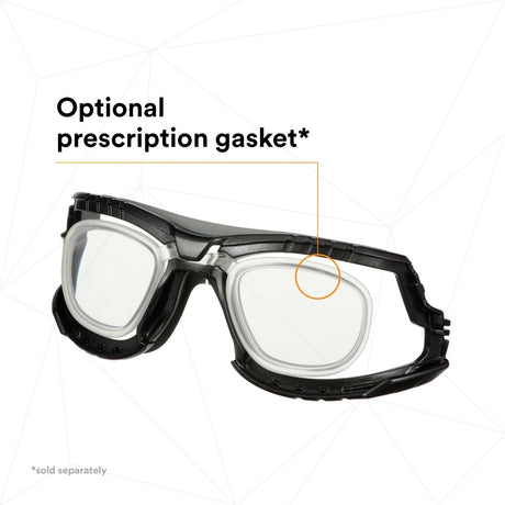 3M S1201SGAF-TSKT Solus 1000 Series Safety Glasses, Green/Black, Scotchgard Anti-Fog Coating, Clear Lens, TPE Gasket and Strap (7100234544)  - (20 Pack) - 9