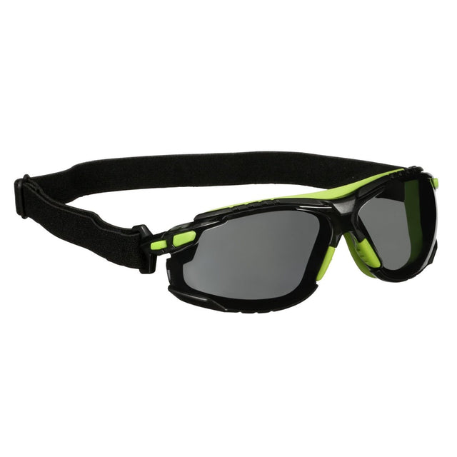 3M S1202SGAF-TSKT Solus 1000 Series Safety Glasses, Green Black, Gray Anti Fog Anti Scratch Lens, TPE Gasket with Strap (7100235154) (20 Pack)
