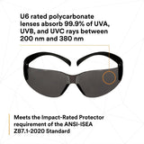 3M SF102AF-BLK SecureFit 100 Series, Black Temples, Gray Anti-Fog/Anti-Scratch Lens (7100238172) (400 Pack) - 10