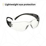 3M SF101AF-BLK SecureFit 100 Series, Black Temples, Clear Anti-Fog/Anti-Scratch Lens (7100238175)  - (100 Pack) - 10