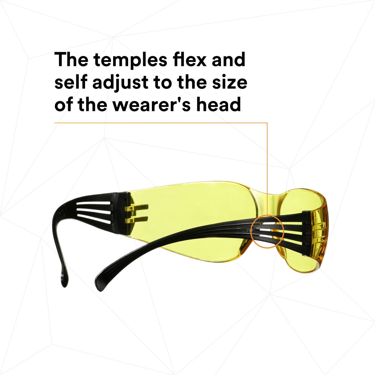 3M SF103AF-BLK SecureFit 100 Series, Black Temples, Amber Anti-Fog/Anti-Scratch Lens (7100238183)  - (20Pack) - 3