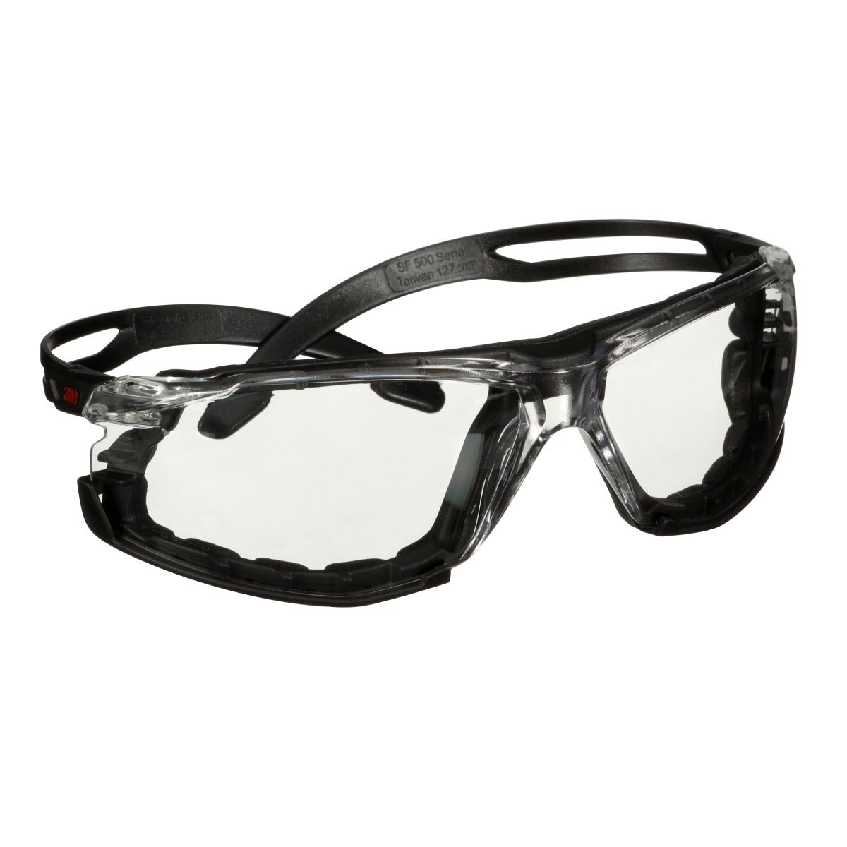 3M SF501SGAF-BLK-FM SecureFit 500 Series Safety Glasses, Anti-Fog Coating, Anti-Scratch Clear Lens, Black Frame with Foam Gasket, ANSI-ISEA Z87.1-2020 (7100238909) (400 Pack) - 5