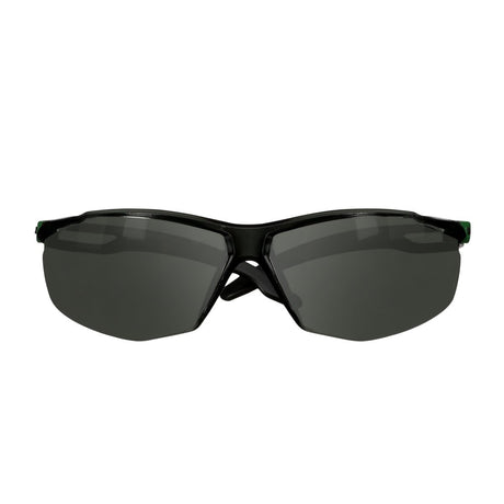 3M SF530AF-GRN SecureFit 500 Series Safety Glasses ANSI Z87 Impact Rated IR 3.0 Gray Anti Fog Anti Scratch Lens Black Green Frame (7100239086)  - (20 Pack)