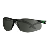 3M SF530AF-GRN SecureFit 500 Series Safety Glasses ANSI Z87 Impact Rated IR 3.0 Gray Anti Fog Anti Scratch Lens Black Green Frame (7100239086)  - (20 Pack) - 2